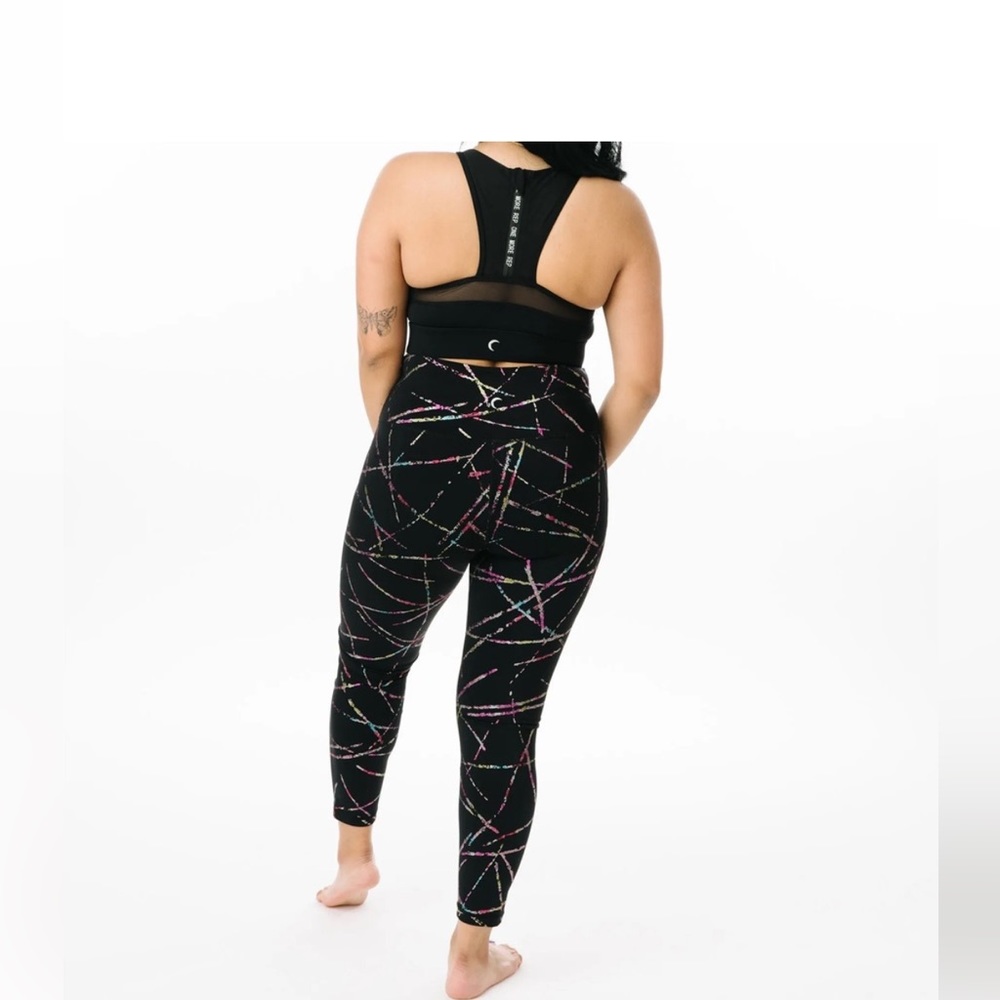 Zyia Active Abstract Colorful Legging Size 12